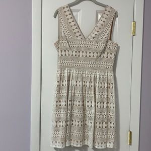 BCBGMAXAZARIA Camielle white lace dress, size 8